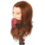 Cap de practica, manechin barbat cu barba, lungime 35 cm, BBH002 cu par natural